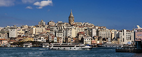 Blick auf den Hafen von Istanbul